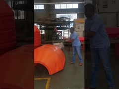 Floater de tubos de HDPE em forma de cilindro amarelo/laranja para as necessidades do cliente