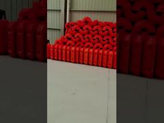 Flutuador de tubo de HDPE laranja com conexão galvanizada a quente e preenchimento de espuma de PU para suporte de flutuação